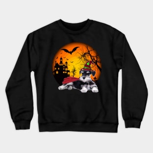 Happy Halloween Miniature Schnauzer Dogs Halloween Gift Crewneck Sweatshirt